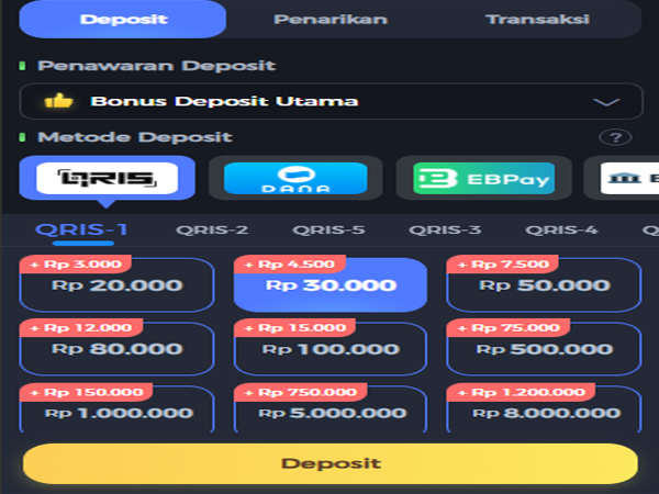 Deposit Menus